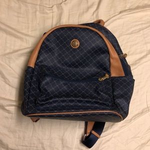 Rare Rioni Blue Leather Backpack!!!!